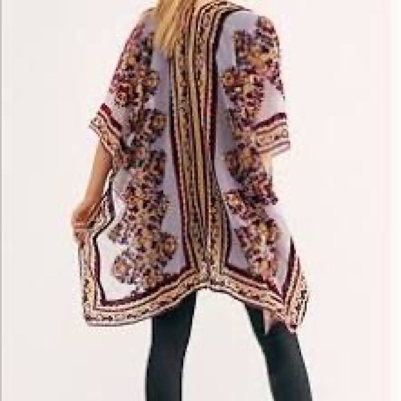NWT FREE PEOPLE Muse burnout velvet kimono - Picture 3 of 7